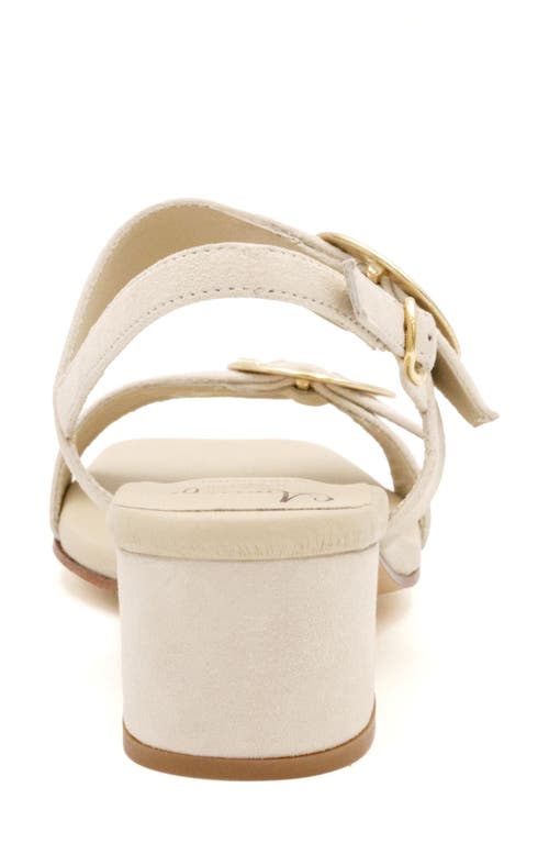 Amalfi By Rangoni Miriam Slingback Sandal In Ivory Cashmere - Gold Buckle