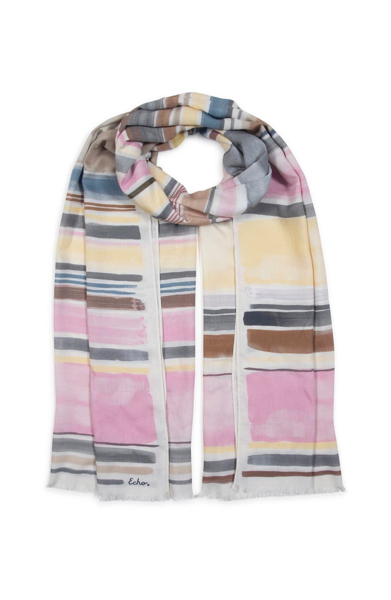 Echo Painted Stripe Wrap, Main, color, Black