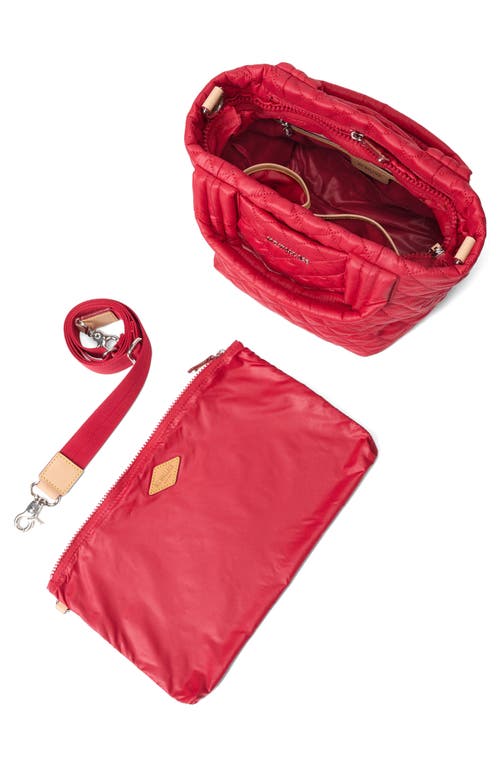 Mz Wallace Mini Metro Deluxe Tote In Red