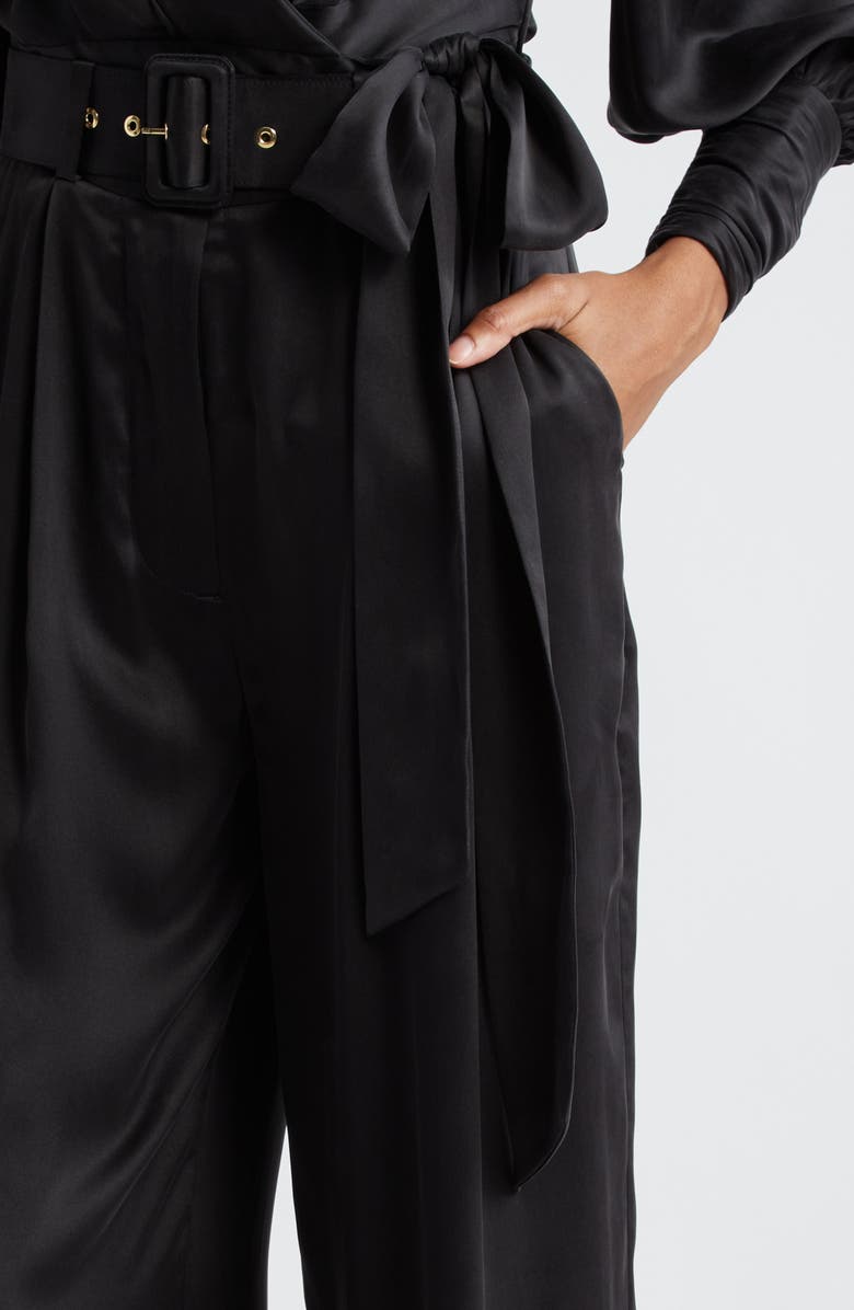 Zimmermann Belted Silk Wide Leg Pants, Alternate, color, 