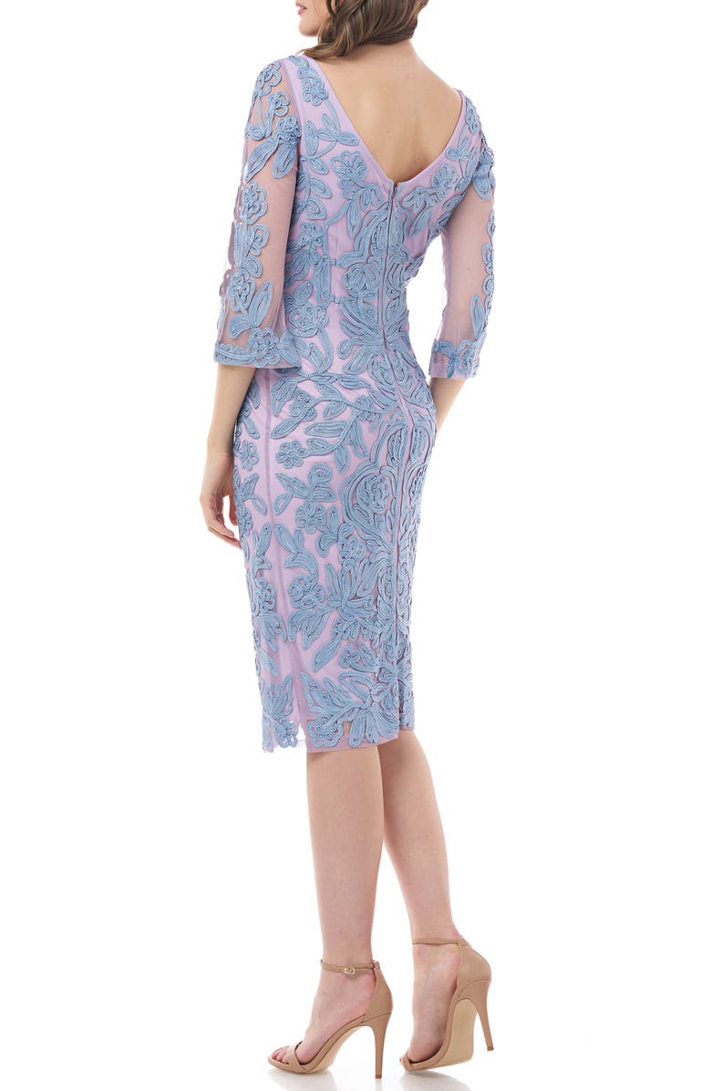 JS Collections Soutache Chiffon Cocktail Dress, Alternate, color, 