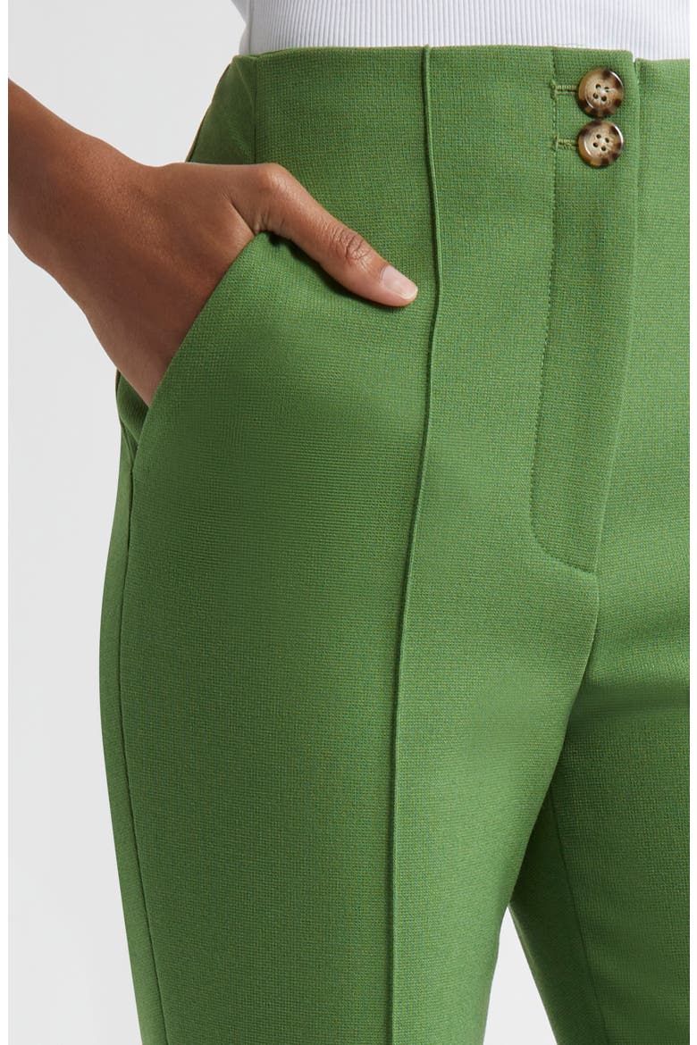 Kean Clean Waist Pintuck Pleat Crop Pants, Alternate, color, LEMONGRASS