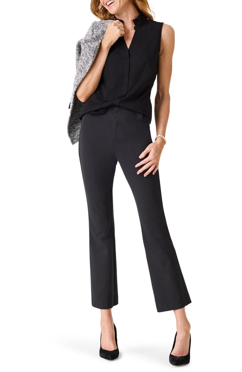 NIC+ZOE Mixed Media Pleat Neck Sleeveless Top, Alternate, color,