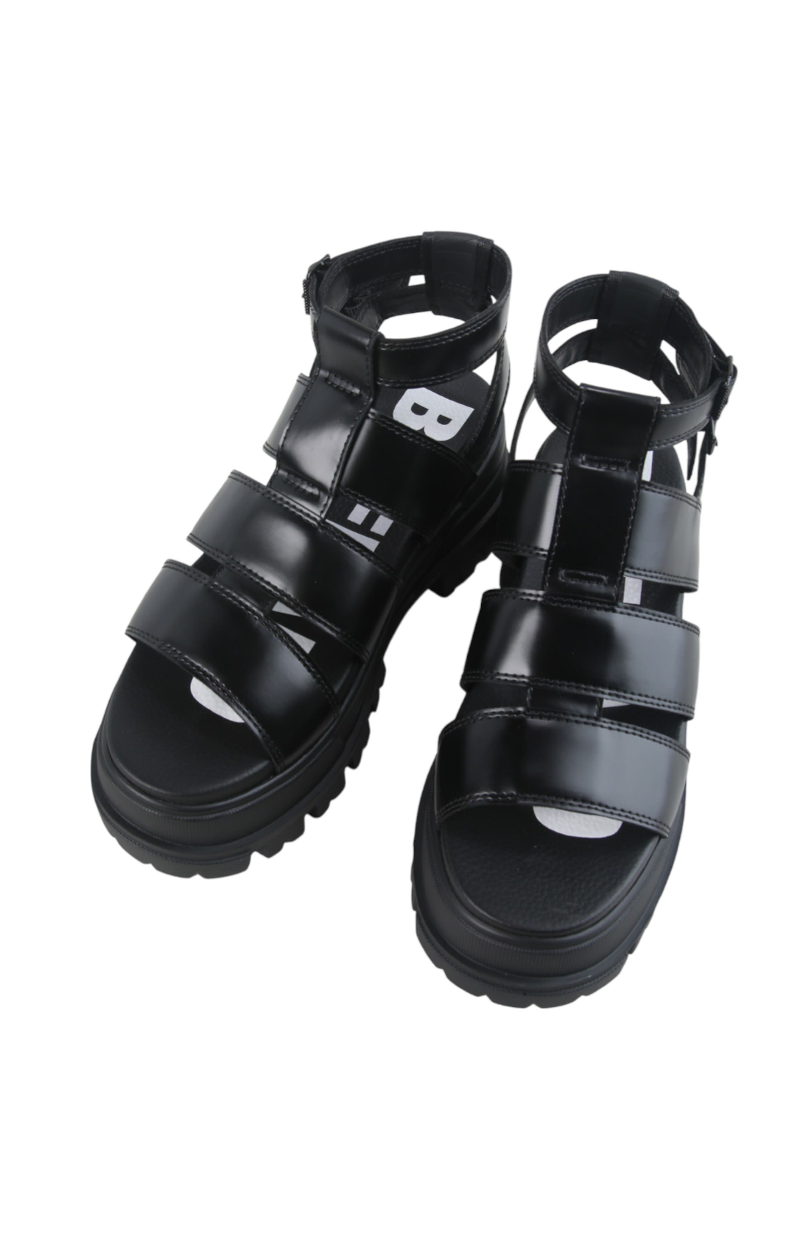 Buffalo Boots Aspha Gld Platform Sandal, Alternate, color, Black