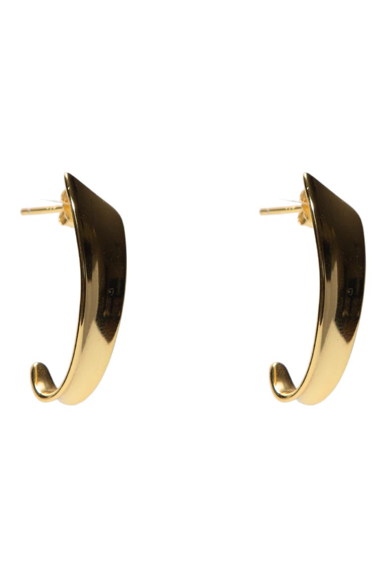 Abstract Hoop Earrings, Main, color, GOLD