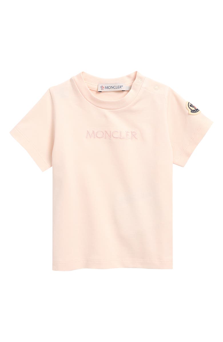 Moncler Kids' Logo Patch Short Sleeve T-Shirt, Main, color, Light Pink