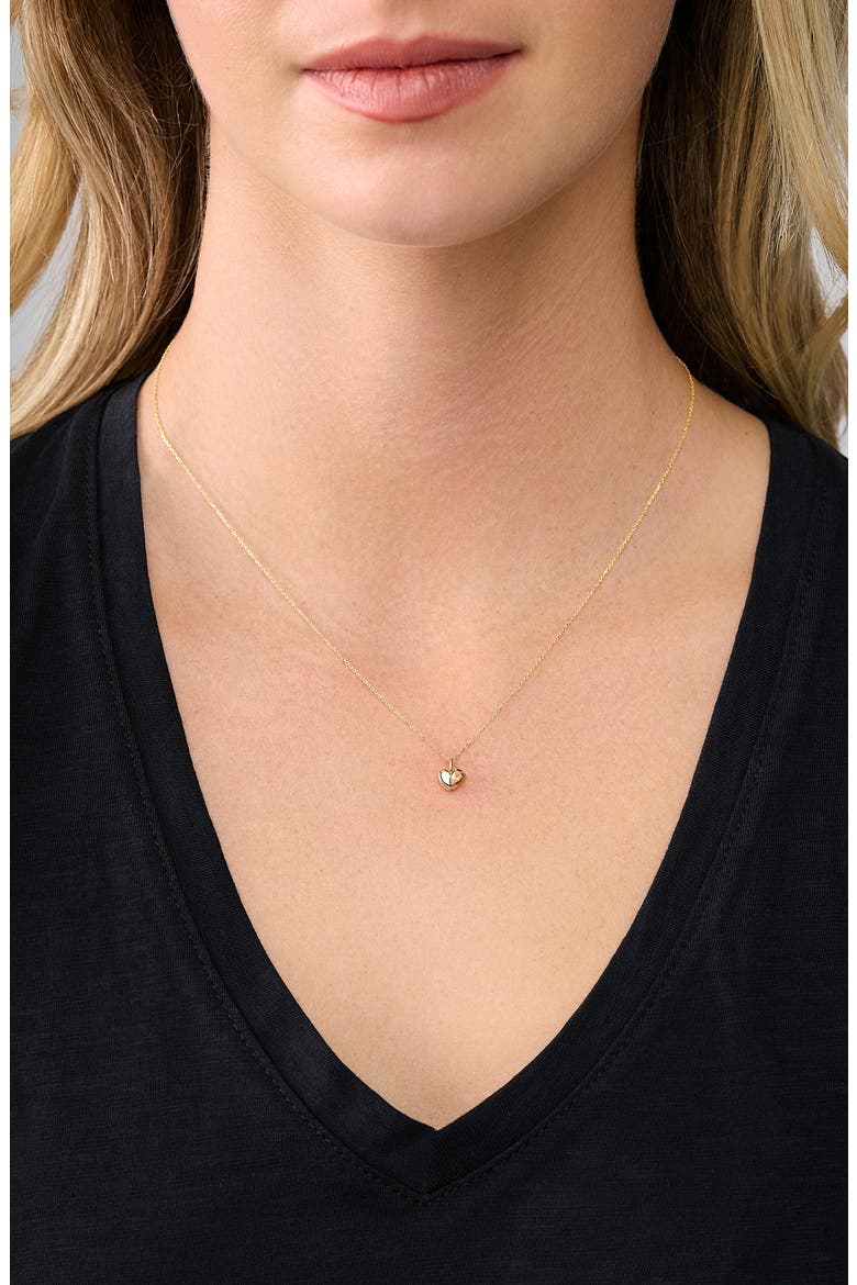14K Yellow Gold Citrine Heart Pendant Necklace, Alternate, color, 14K YELLOW GOLD/ CITRINE