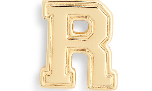 Leith Varsity Font Cubic Zirconia Initial Pendant Necklace In Gold