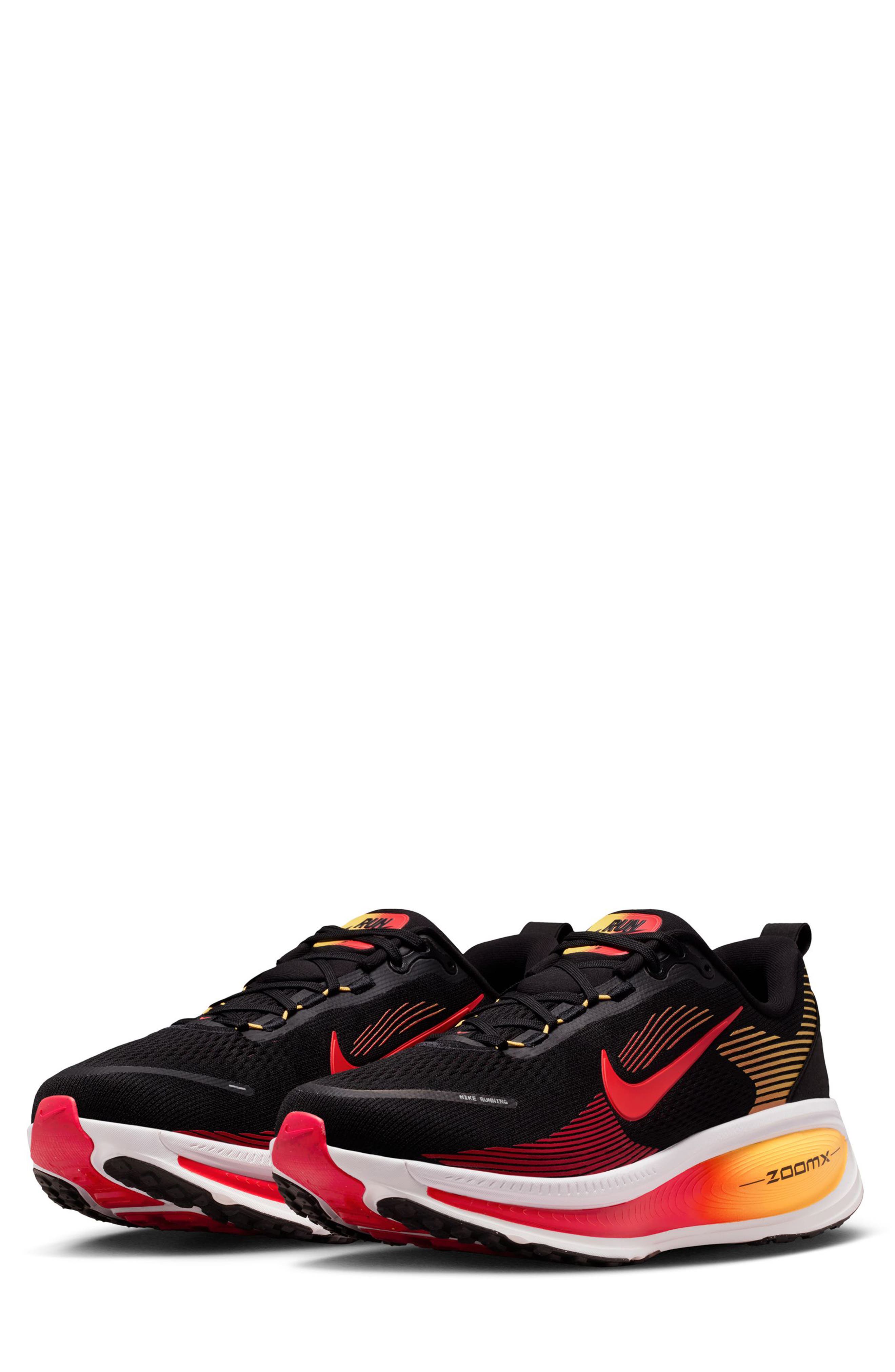 Vomero 18 Running Shoe, Main, color, BLACK/ CRIMSON