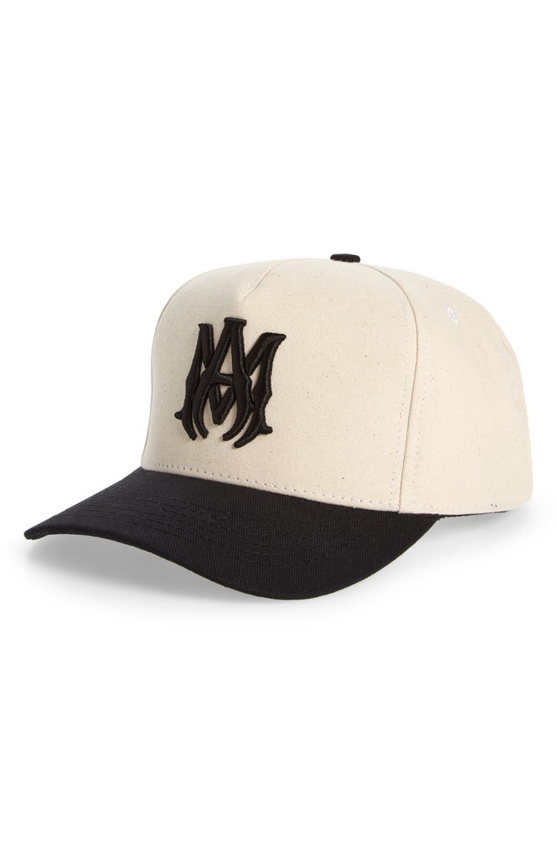 AMIRI Embroidered Logo Two-Tone Baseball Cap, Main, color, 