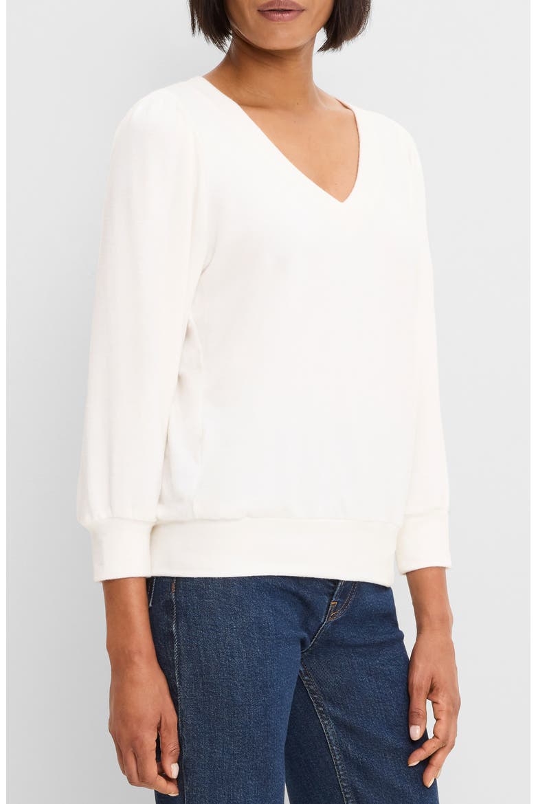 Gabriella V-Neck Top, Alternate, color, COCONUT MILK