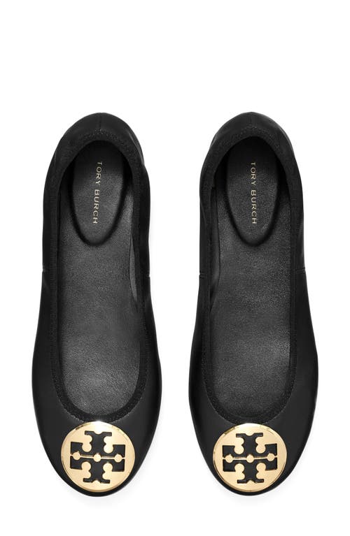Tory Burch Reva Travel Ballet Flat In Black