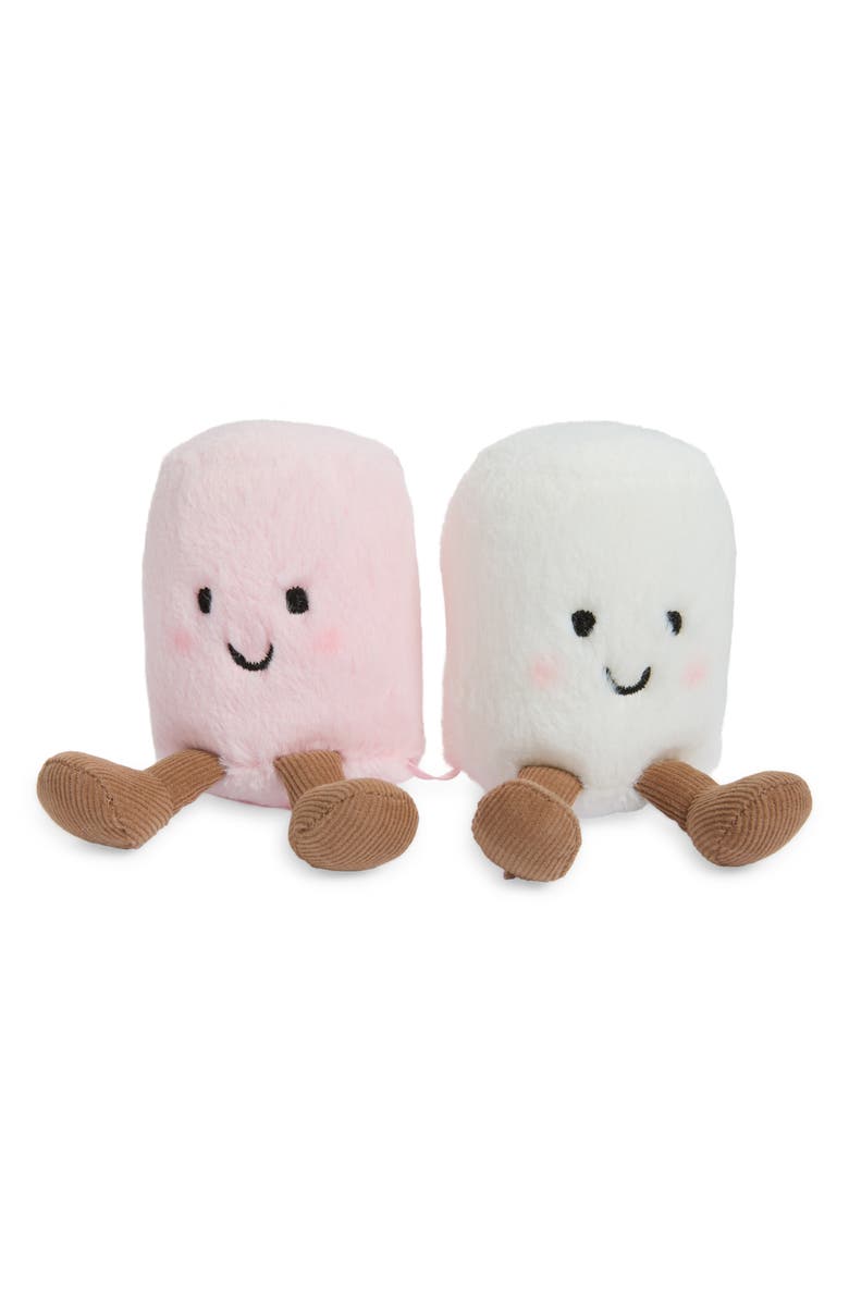 Jellycat Amuseable Set of 2 Marshmallow Plushies, Main, color, Pink Multi