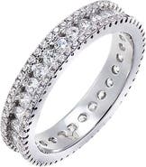 BY ADINA EDEN Thin CZ Pavé And Round Eternity Ring