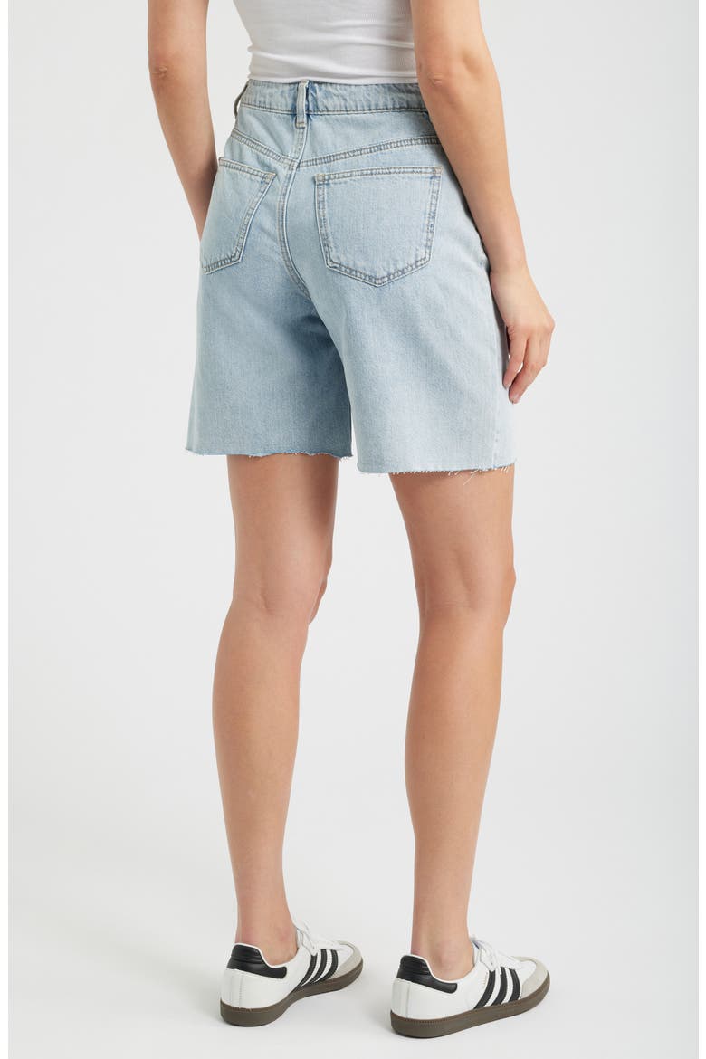 Drawstring Raw Hem Denim Shorts, Alternate, color, VALINDA