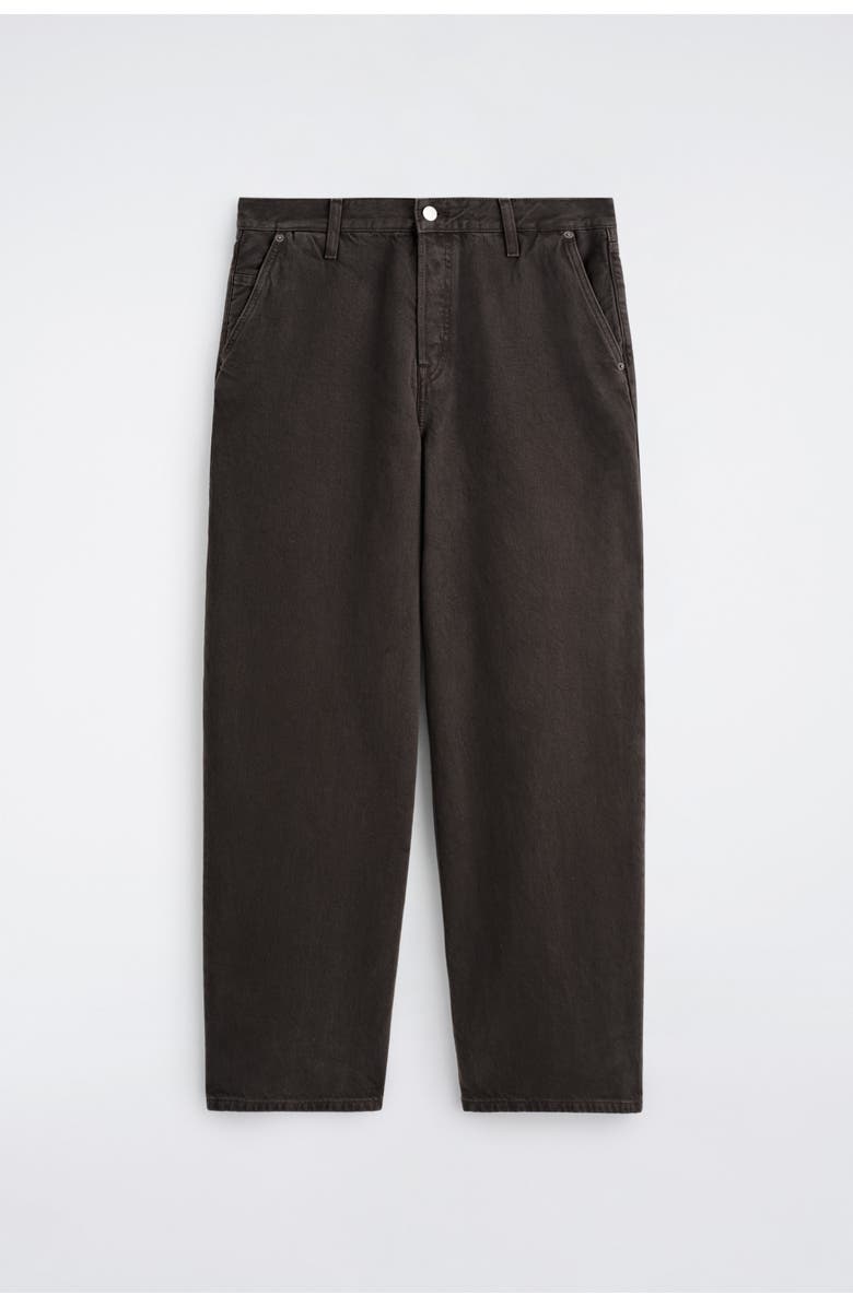 COS Oversized Wide-leg Denim Trousers, Alternate, color, Dark Brown