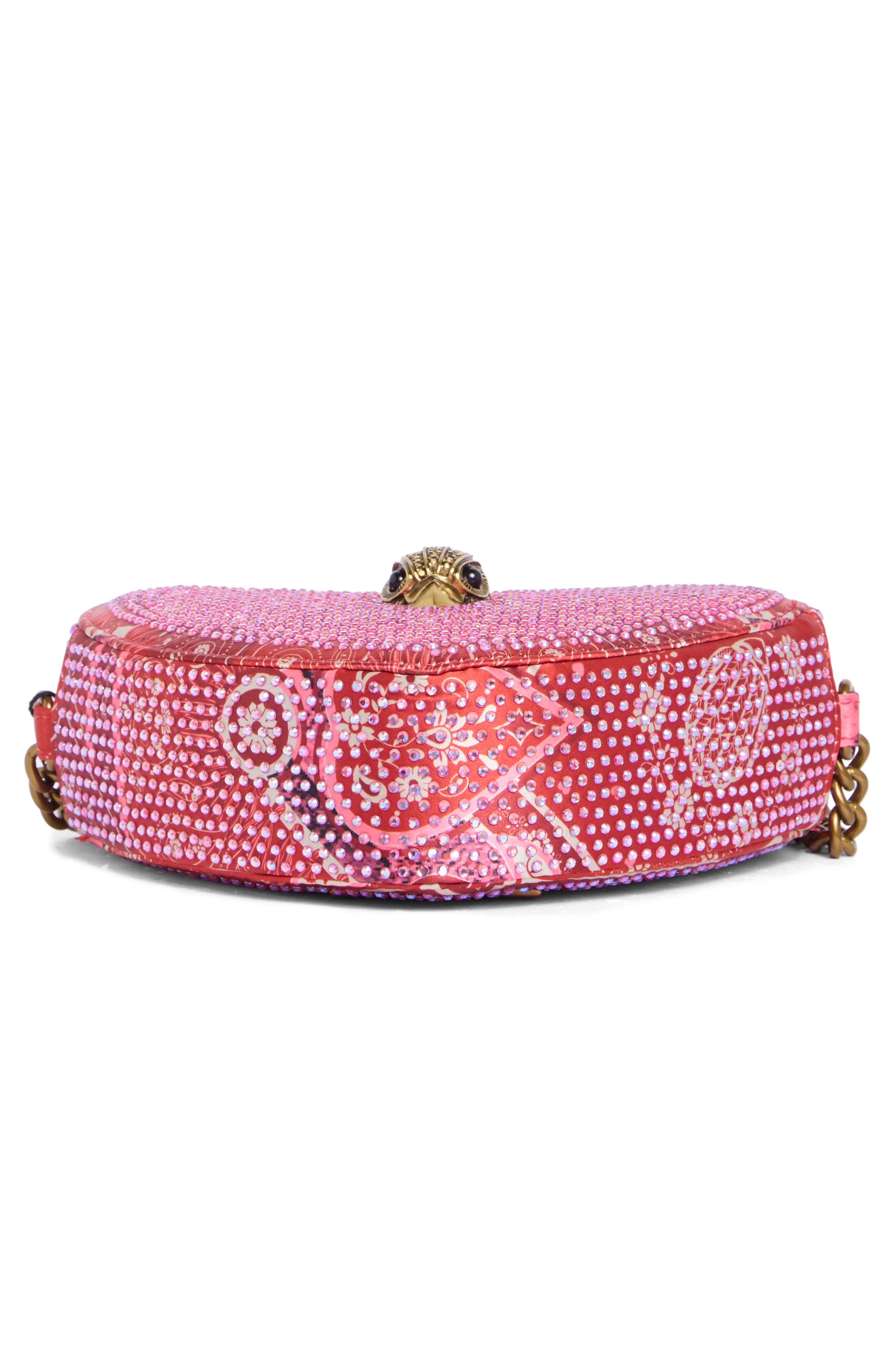 Kurt Geiger London Kensington Crystal Embellished Heart Crossbody Bag, Alternate, color, Red Comb