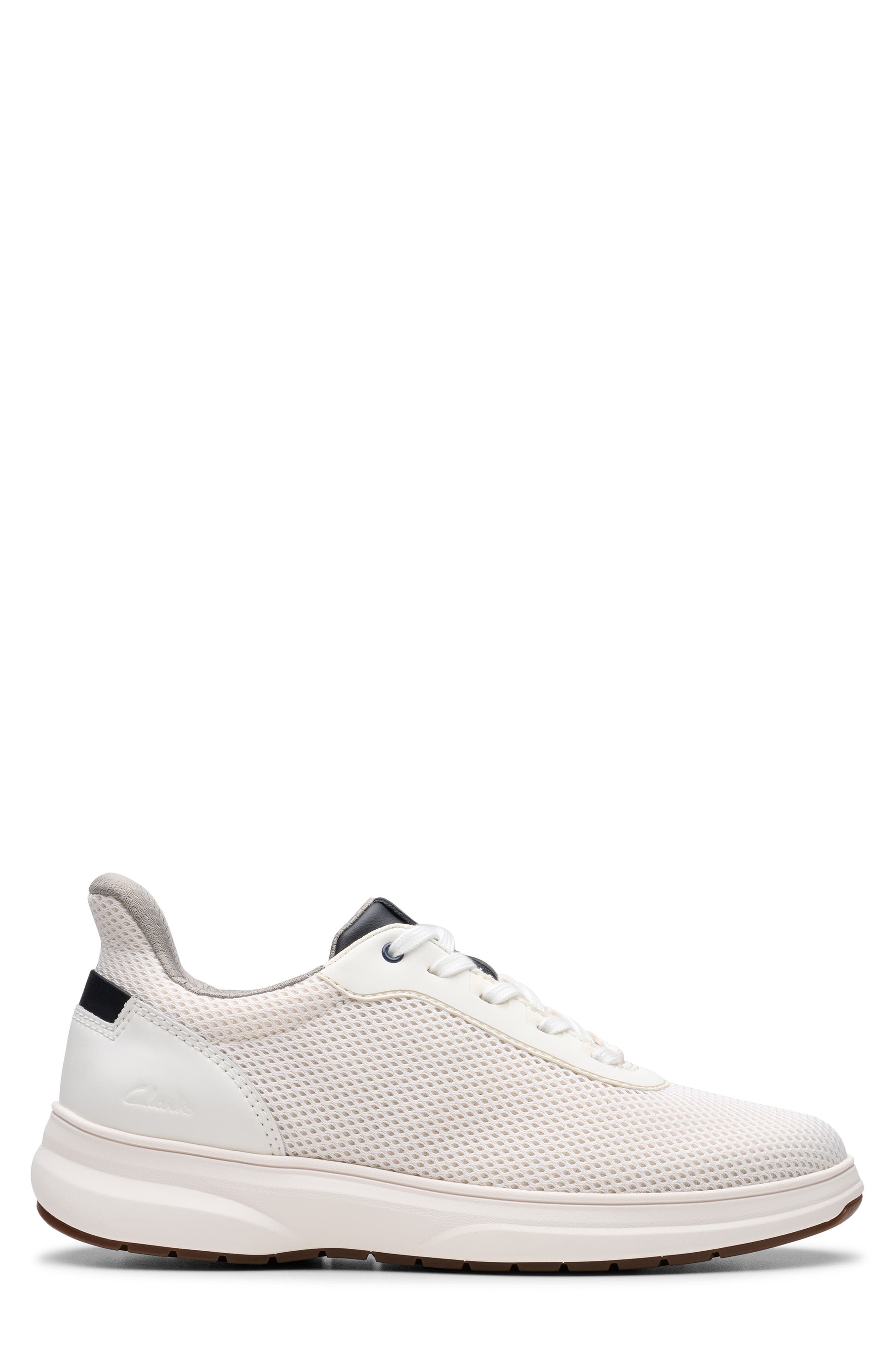 Clarks<sup>®</sup> Mullan Go Sneaker, Alternate, color, White Knit