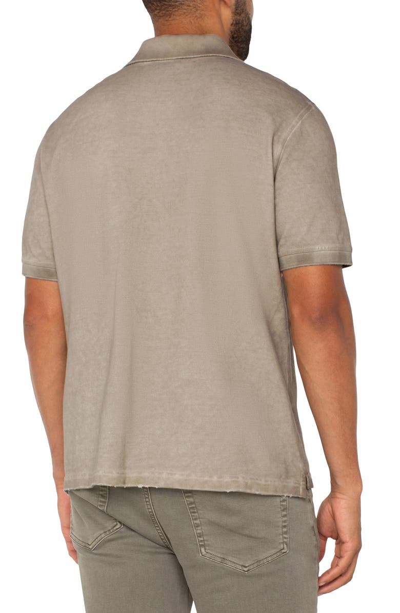 Liverpool Los Angeles Distressed Cotton Piqué Polo, Alternate, color, 