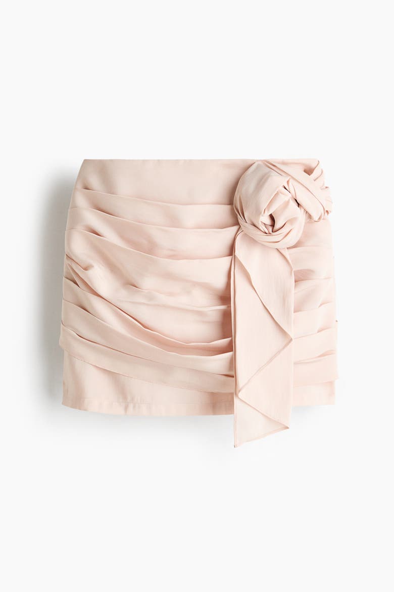 Appliquéd Mini Skirt, Alternate, color, Light dusty pink