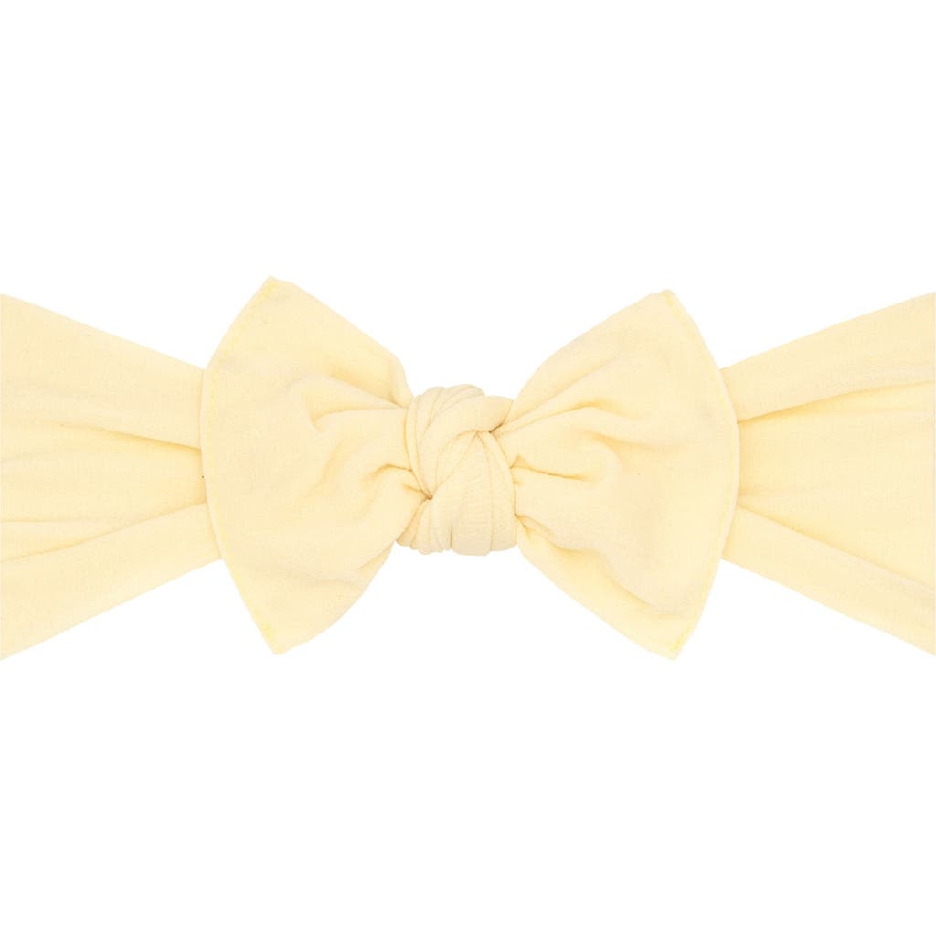Baby Bling Knotted Bow Headband In Yellow