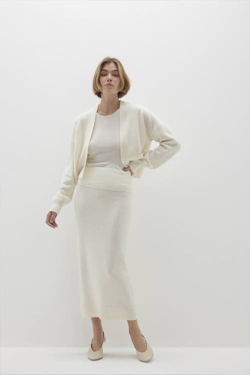 Naked Cashmere Madeline Cropped Cardigan In Sand