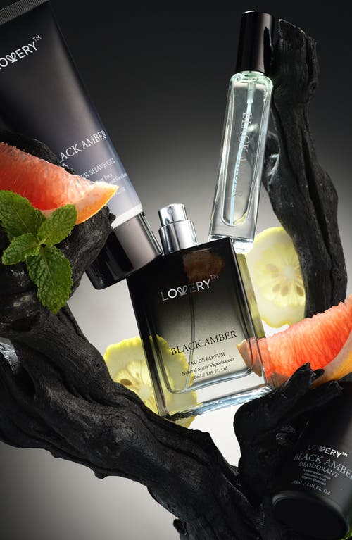 Lovery Black Amber 5-piece Bath & Body Gift Set In Black Amber