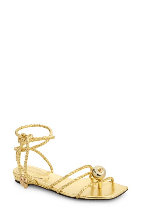 サンダル・ミュール BOTTEGA VENETA Women Sandals 608853VBSS05071 Beige $990 Bottega Veneta Women's Beige Padded Flat Sandals Shoes
