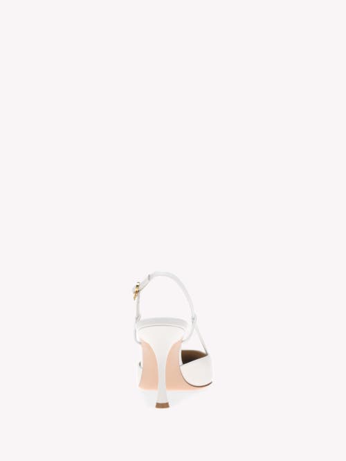 Gianvito Rossi Ascent Slingback Pumps With Back Strap In White