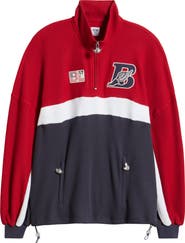 BOYS LIE Off Duty A1 Alex Waffle Knit Half Zip Sweatshirt