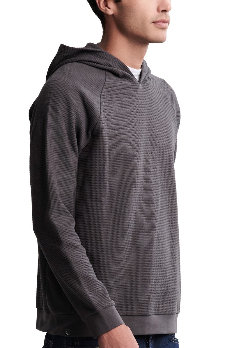 Barefoot Dreams<sup>®</sup> Thermal Cotton Hoodie, Alternate, color, Carbon