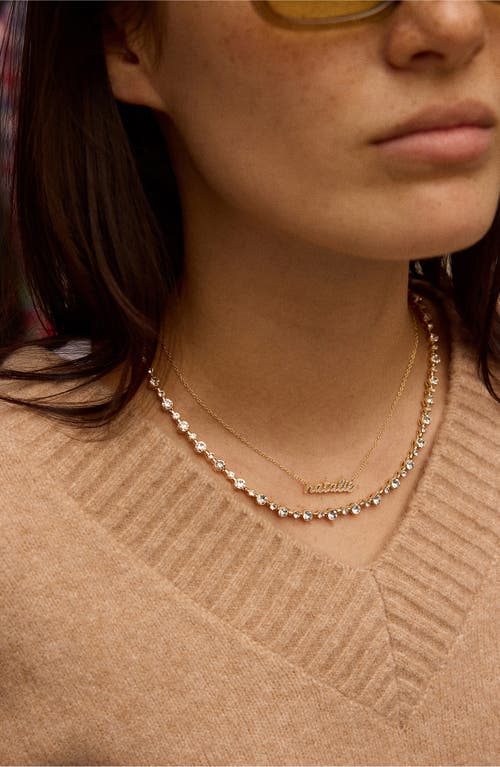 Baublebar Round Bezel Tennis Necklace In Gold