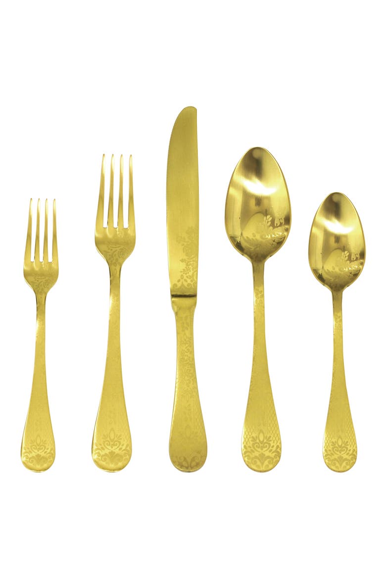 Casablanca 5-Piece Place Setting, Main, color, STAINLESS GOLD