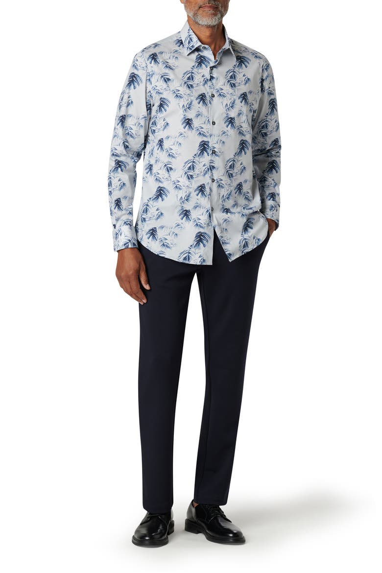 Julian Stretch Cotton Button-Up Shirt, Alternate, color, DUSTY BLUE