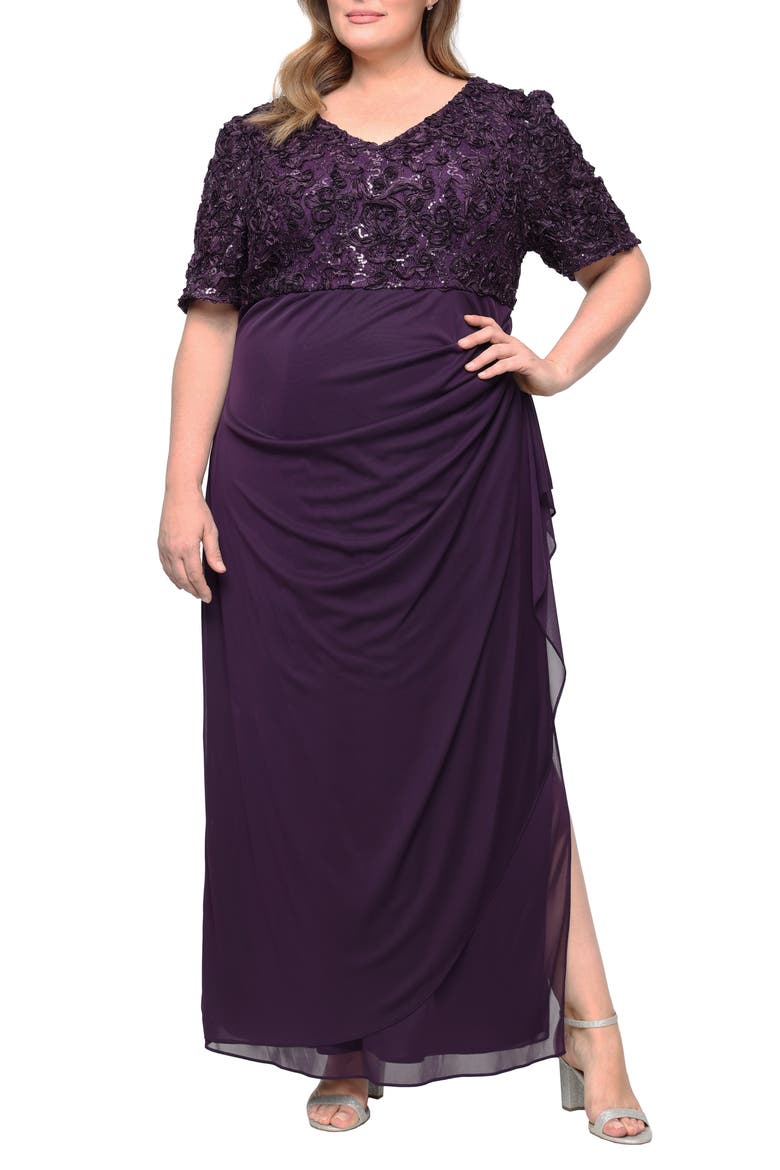 winter formal dresses dillards Women's & Evening Gowns beaded lace gown main image 1