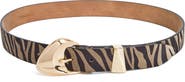 Ettika Bold Metal Buckle Leather Belt