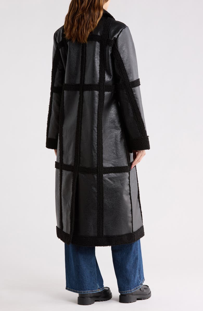 Hutch Ozzie Faux Shearling Trim Coat, Alternate, color, Black