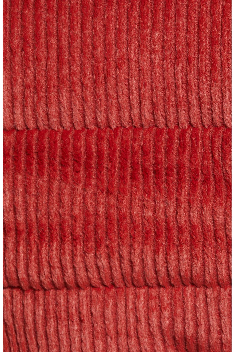 Fluffy Corduroy Crop Puffer Jacket, Alternate, color, RED