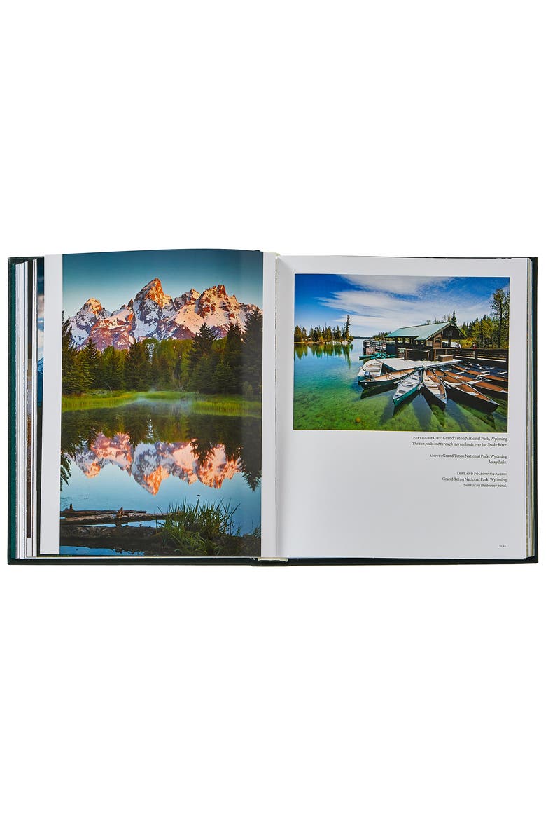 America's National Parks Leather Coffee Table Book, Alternate, color, Green