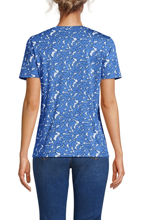 Lands' End Relaxed Supima Cotton Crew Neck T-shirt In Blue