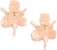 Lele Sadoughi Raffia Paper Lily Drop Earrings