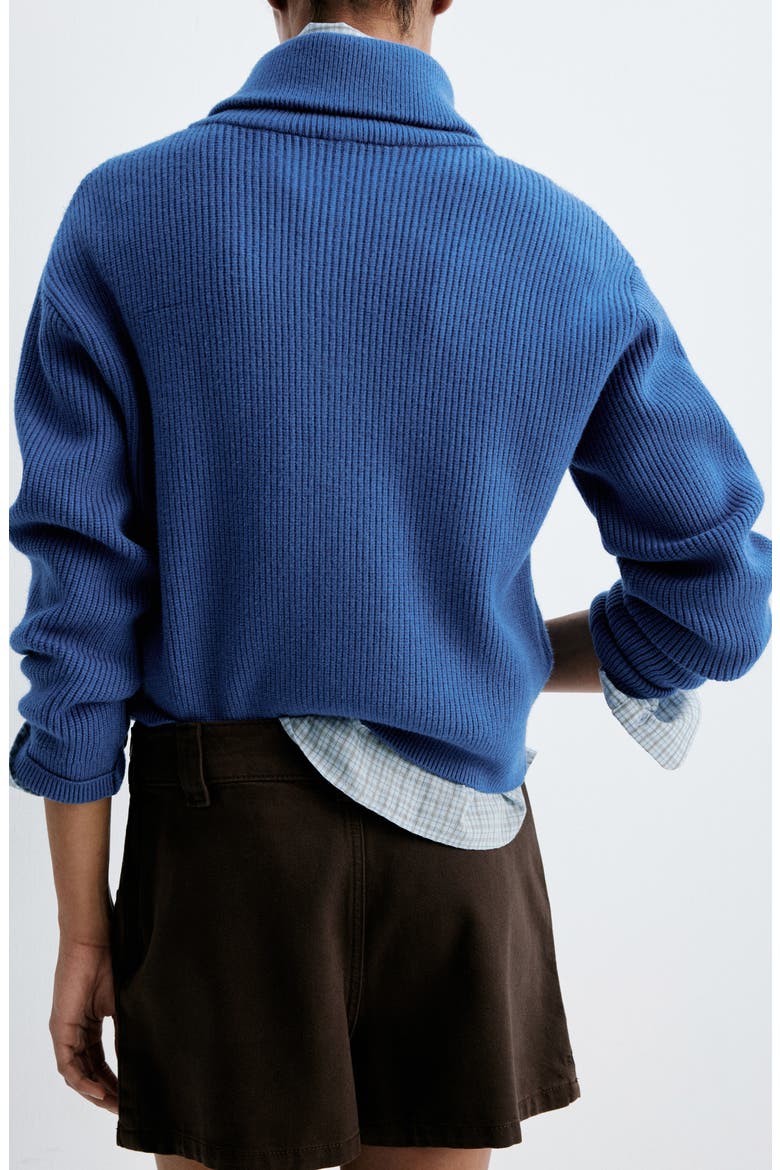 Quarter Zip Sweater, Alternate, color, VIBRANT BLUE
