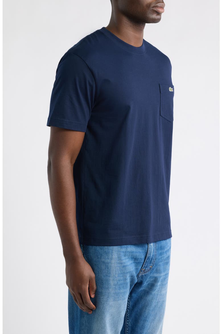 Croc Logo Cotton Pocket T-Shirt, Alternate, color, NAVY BLUE