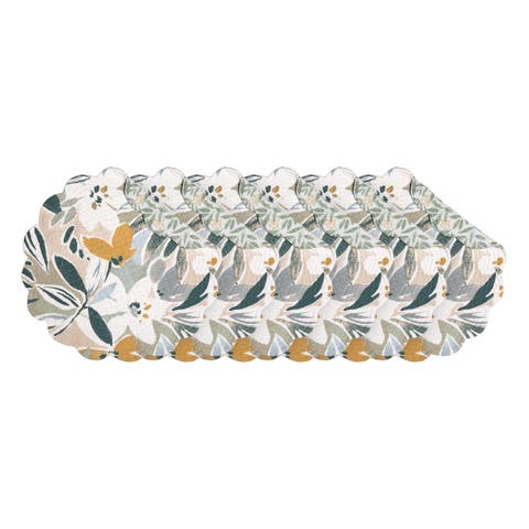 Blue Joelle Round Set of 6 Placemats  17"