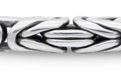 Devata Gender Inclusive Sterling Silver Borobudur Round 4mm Chain Bracelet In Silver