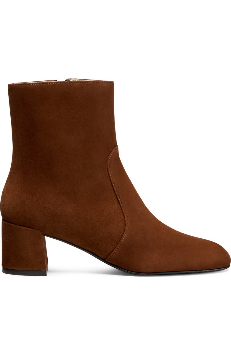 Stuart Weitzman Maeve Zip Bootie, Alternate, color, Deep Coffee
