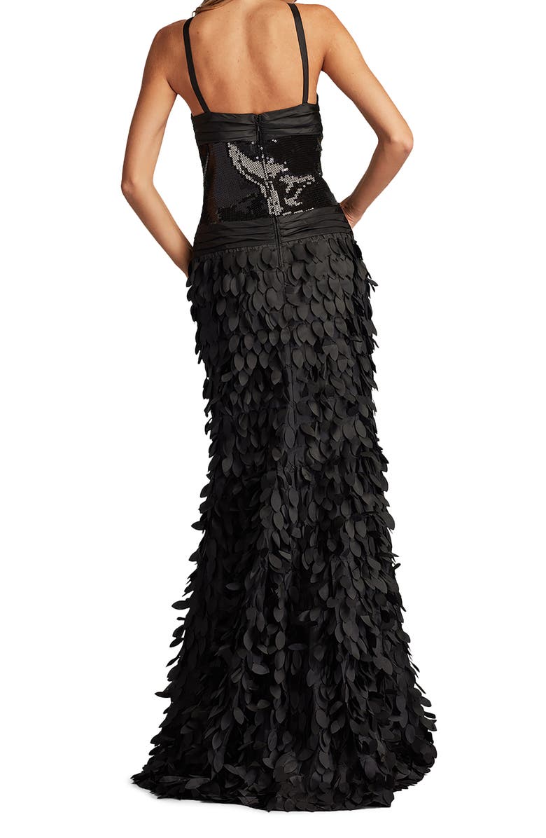SHO by Tadashi Shoji Sequin Halter Neck Gown, Alternate, color,