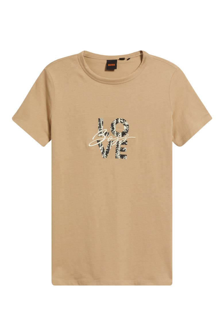 Elogo Logo Cotton T-Shirt, Alternate, color, BEIGE