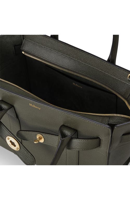 Mulberry Small Zipped Bayswater Leather Satchel In Green