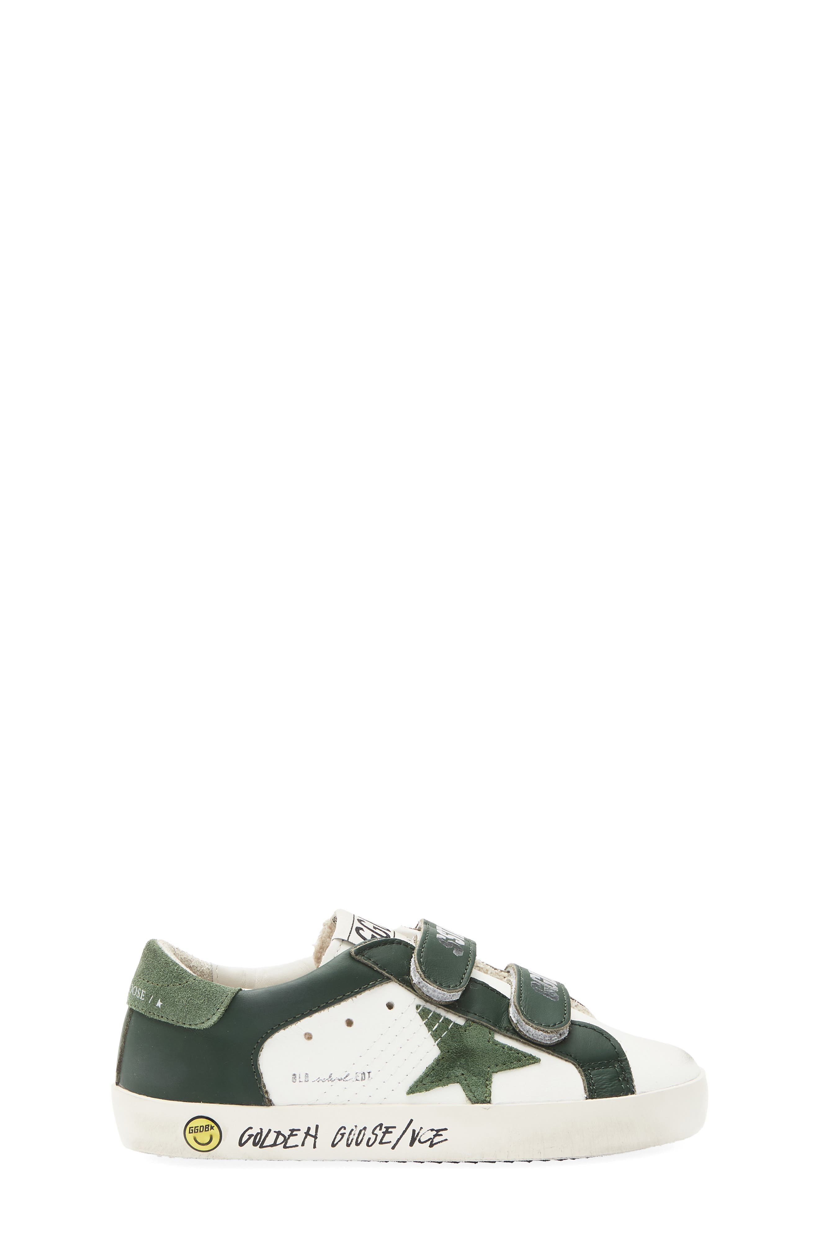 Kids' Old School Sneaker, Alternate, color, WHITE/ GREEN
